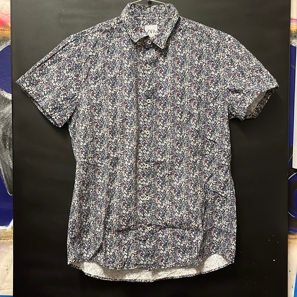 ZARA short sleeve button up